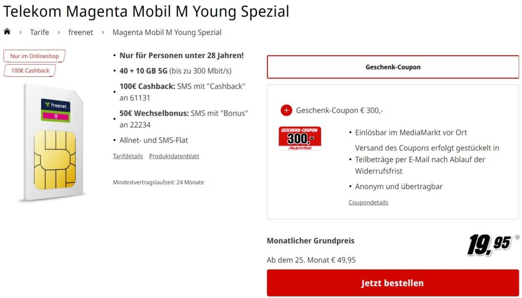 Telekom Magenta Mobil M Young Spezial - das steckt drin