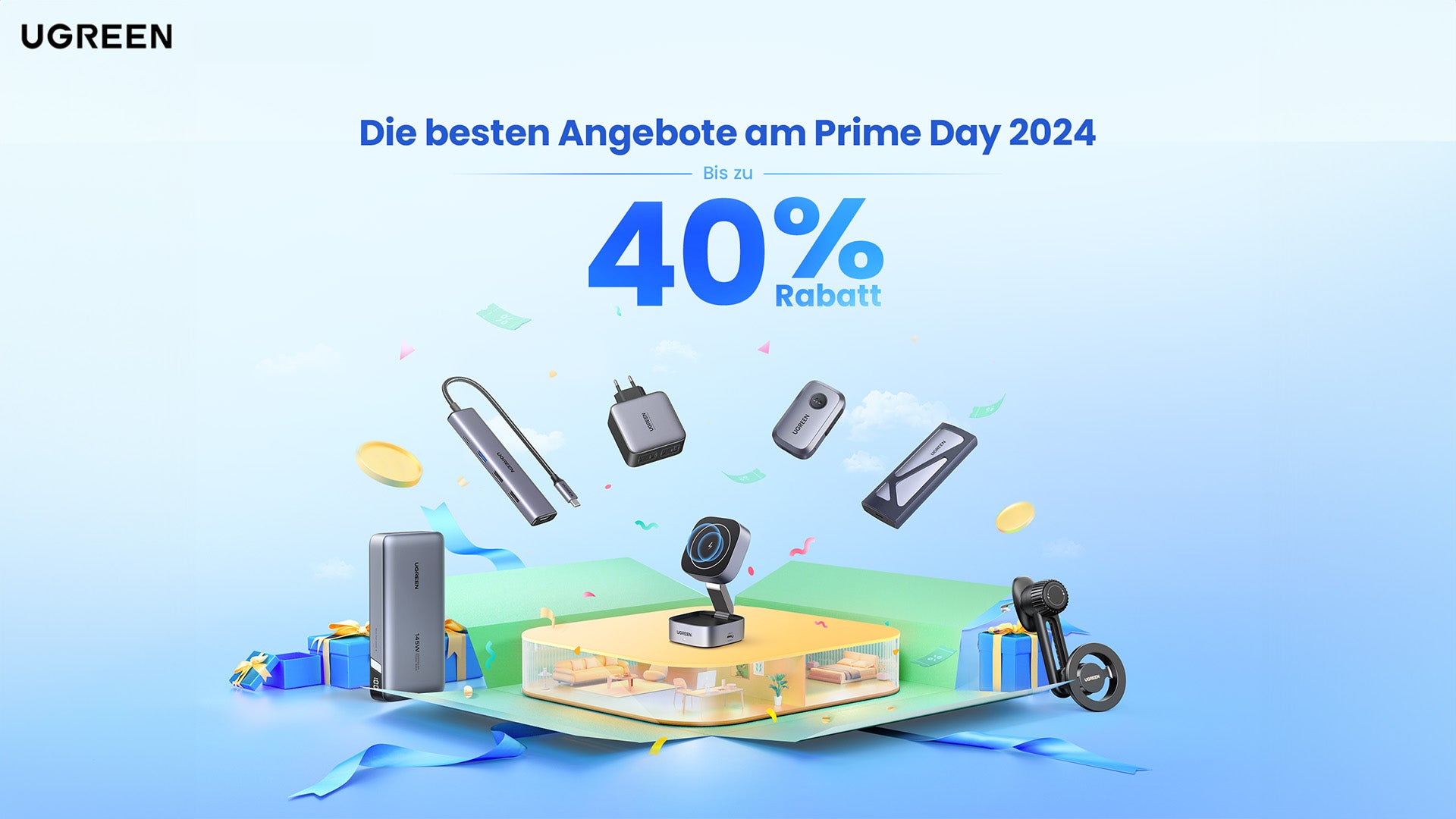 Ugreen bietet bis zu 40 Prozent Rabatt am Prime Day!