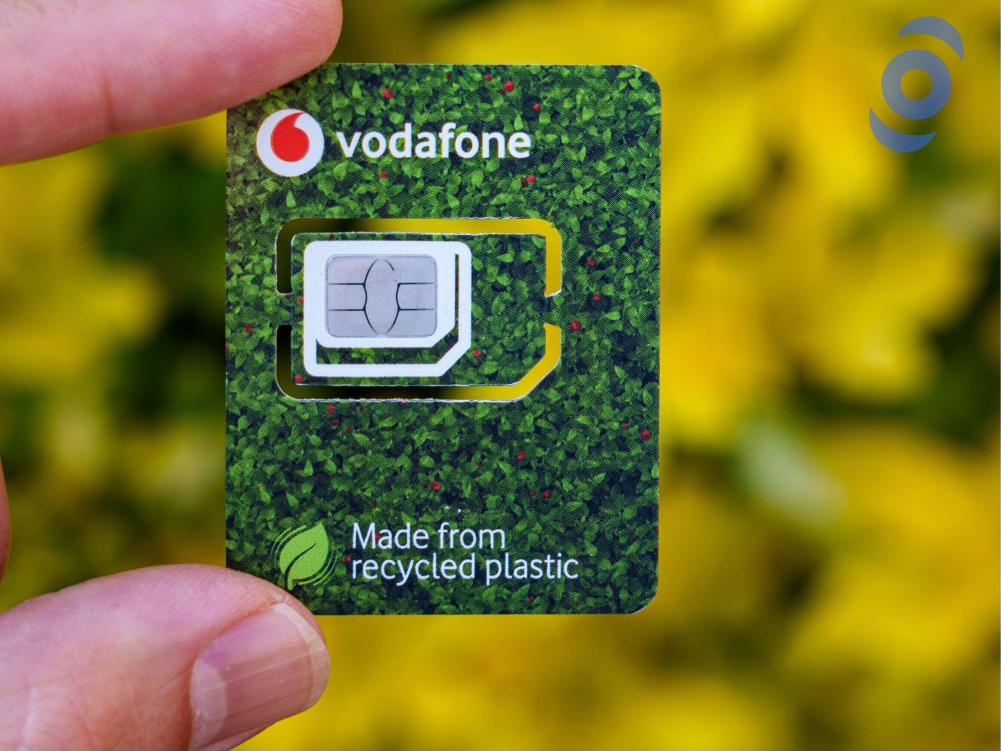 Vodafone-SIM-Karte in grünem 