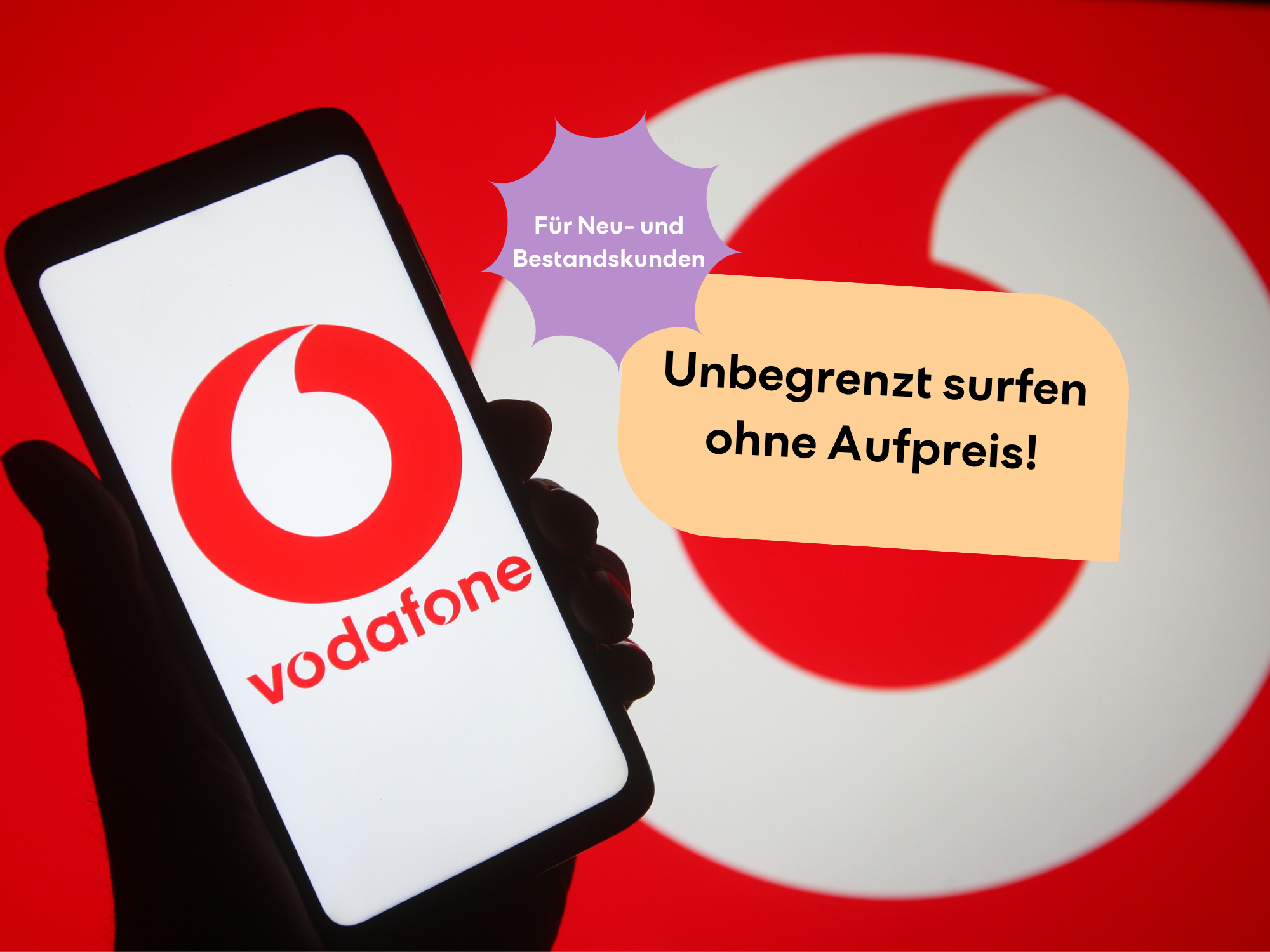 Vodafone startet Black Week Deals: Unbegrenzt surfen ohne Aufpreis