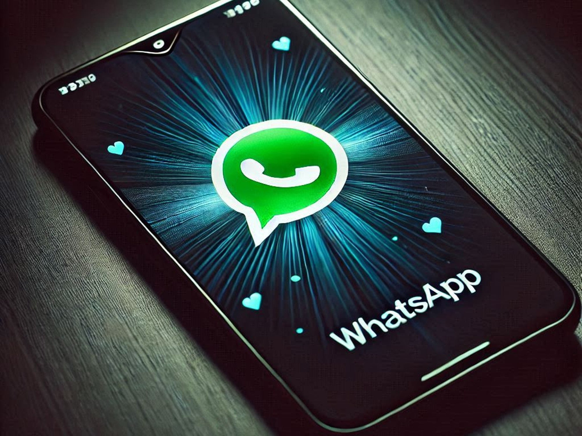 Logo von WhatsApp auf einem Smartphone-Display.