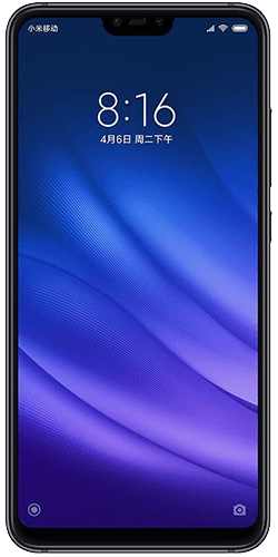 xiaomi mi 8 lite frontalansicht schwarz 