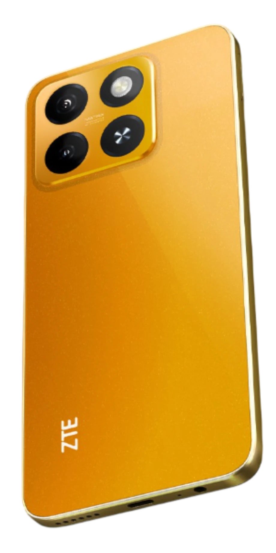 ZTE Blade A55 in orange von hinten